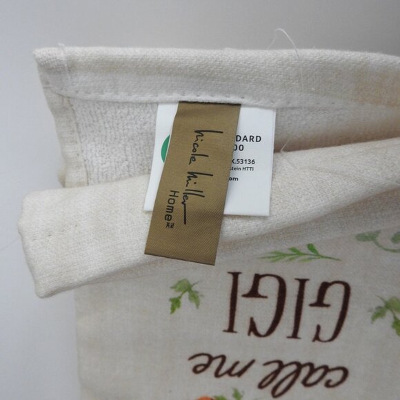 NWT Nicole Miller Gigi Organic Cotton Kitchen Towels Pack 2 Pimpkins Off-white - Picture 6 of 6